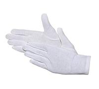 Jah 3203-MD - Guanti in cotone, 12 paia, mini gommini, colore bianco chiaro, taglia 7