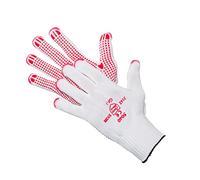 Jah 5040 - Guanti a maglia in cotone/nylon, 12 paia di gommini pesanti, colore bianco, taglia 11