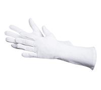 Jah 561-30 - Guanti in cotone oekotex pesanti, 12 paia, lunghezza 30 cm, colore: Bianco