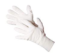 Jah 831 - Guanti in cotone, 12 paia di oekotex, in jersey, con fascia leggera, colore naturale, taglia 10