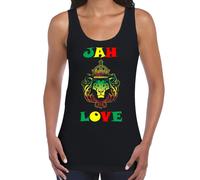 Jah Love Reggae Donna Canotta Maglia - Rasta Bob Marley