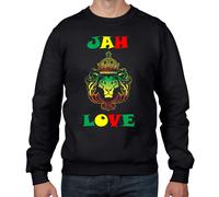 Jah Love Reggae Uomo Felpa Maglione - Rasta Bob Marley