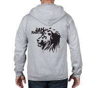 Jah Rasta Reggae Completo con Zip Felpa Cappuccio - Rastafarian Bob Marley