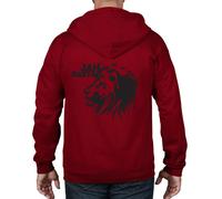Jah Rasta Reggae Completo con Zip Felpa Cappuccio - Rastafarian Bob Marley