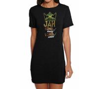 Jah Re Dei Re Rasta Reggae Donna T-Shirt Abito - Bob Marley