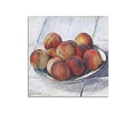 JAHER Gustave Caillebotte Dipinti - (piatto di pesche), stampa estetica artistica da parete su tela, decorazione moderna per camera da letto, 40 x 40 cm