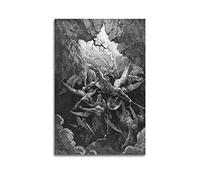JAHER Gustave Dore Art Poster con incisione della bocca dell'inferno, pittura da parete, decorazione moderna per la casa, 30 x 45 cm