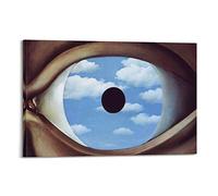 JAHER Il falso specchio di Rene Magritte Art Poster Picture Wall Art Pittura Opere d'arte Estetica 50x75cm
