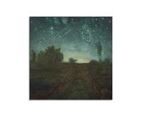 JAHER Jean Francois Millet Dipinti - (notte stellata) Poster Opere d'arte su tela Sala Estetica Stampe artistiche da parete per la casa Decorazione moderna Regali 30 x 30 cm