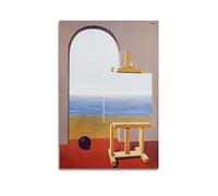 JAHER La condizione umana - 2 di Rene Magritte Art Poster Wall Art Pittura Decor Opere d'arte 30x45cm