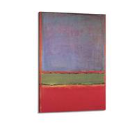 JAHER Mark Rothko Paintings Artworks (blu, ciano, rosso) Poster su tela, decorazione moderna, 60 x 90 cm