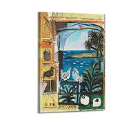 JAHER Pablo Picasso Dipinti - (Studio - Piccioni) Poster su tela da parete su tela da appendere Foto idea regalo Decor Homes Artworks 30 x 45 cm