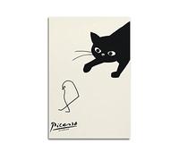 JAHER Pablo Picasso Paintings - Poster su tela, motivo: uccelli che catturano i gatti, stampe artistiche da parete, regali, fotografie, decorazioni per la casa, 30 x 45 cm