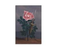 JAHER René Magritte Paintings - Poster da parete con scritta "The Coup Au Coeur", su tela, idea regalo per soggiorno, camera da letto, 40 x 60 cm