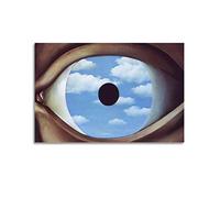 JAHER Rene Magritte - Poster artistico con scritta "Il falso specchio" di Rene Magritte Art Art Poster per pittura artistica da parete, decorazione moderna, 40 x 60 cm
