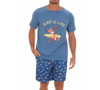 Jahetuul Pigiama Estivo Uomo Due Pezzi Cotone Leggero con Tasche sui Pantaloni e Coulisse - Maniche Corte