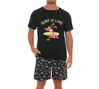 Jahetuul Pigiama Uomo Cotone Leggero Con Stampa - Corto Con Maniche Corte, Estivo, Due Pezzi Con Coulisse e Tasche Sui Pantaloni