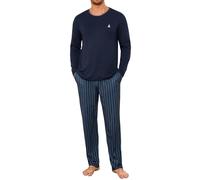 Jahetuul Pigiama Uomo Cotone Lungo Pigiama da Uomo a Due Pezzi | a Maniche Lunghe Invernale Pantaloni a Quadri con Tasche Caldo e Morbido S-4XL