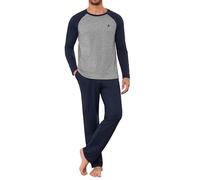 Jahetuul Pigiama Uomo Invernale Cotone Taglie Forti Pigiami Due Pezzi da Uomo Manica Lunga Top e Pantaloni con Tasche 2 Pezzi S-4XL