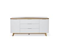 Jahnke Credenza, legno ingegnerizzato, nocciolo/bianco, taglia unica