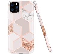 Jaholan Cover iPhone 11 PRO Max Custodia Marmo Design Silicone Gomma TPU Ultra Leggera Chiaro Flessibile Sottile Molle Cover per iPhone 11 PRO Max 2019 6.5 Pollice - Rose Gold