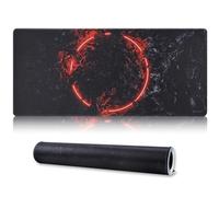 Jahosin Grande tappetino per mouse da gioco con bordi cuciti, 89 x 40 cm, con base in gomma naturale antiscivolo, per giocatori, desktop, ufficio, casa, 90 x 40 cm