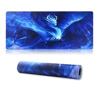 Jahosin Tappetino per mouse da gioco bordi cuciti,[70x30 cm] Tappetino per mouse esteso con base in gomma naturale antiscivolo per giocatore/desktop/ufficio/casa-70x30 Bluedragon