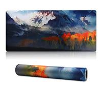 Jahosin Tappetino per mouse da gioco XXL,tappetino per mouse esteso Bordi cuciti Base in gomma antiscivolo da 2 mm Tappetino da scrivania 90x40cm per giochi/ufficio/affari-90x40 Moutain05