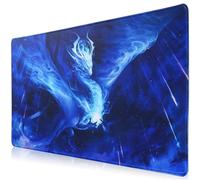 Jahosin Tappetino per mouse da gioco XXL,tappetino per mouse esteso Bordi cuciti Base in gomma antiscivolo da 2 mm Tappetino da scrivania 90x40cm per giochi/ufficio/affari 90x40 Bluedragon