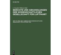 Jahrbuch Der Wissenschaftlichen Gesellschaft Für Luftfahrt 19 (Copertina rigida)
