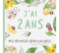 J'ai 2 Ans - Mes Premiers Gribouillages: Souvenir d’anniversaire pour enfant de deux ans. Livre de dessin. Thème mignons insectes.