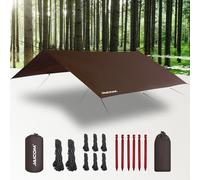JAICOM Tarp Campeggio - 3M x 3M, Telone da Campeggio Impermeabile PU3000 mm, Ultra Leggero e Portatile, Protezione UV, Per amache, escursioni, campeggio e picnic