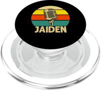 JAIDEN - Microfono vintage anni '80 con nome, per uomini e bambini PopSockets PopGrip per MagSafe
