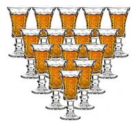 JAIEF Bicchieri Amaro | Bicchierini Liquore 4.5cl, vetro senza piombo, trasparente e pesante (Set di 12)