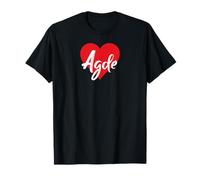 J'aime Agde France Femmes Coeur Maglietta