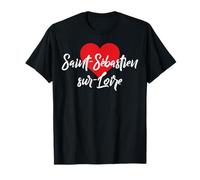 J'aime Saint-Sébastien-Sur-Loire Francia Donne Coeur Maglietta