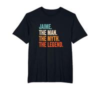 Jaime The Man The Myth The Legend Nome Jaime Maglietta, Uomo Taglie Grandi, Nero, 2X Tall