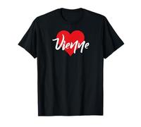 J'aime Vienne Francia Donne Coeur Maglietta