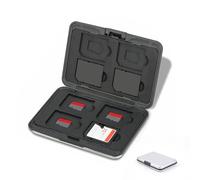 Jaimela 16 Scomparti Custodia per Schede di Memoria, 8 scheda e 8 Micro SD, per SDXC, SDHC, SD, Resistente all'Acqua, Antiurto (d'Argento)