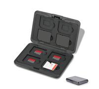 Jaimela 16 Scomparti Custodia per Schede di Memoria, 8 Schede SD e 8 Micro SD, per SDXC, SDHC, SD, Resistente all'Acqua, Antiurto (Nero)