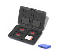 Jaimela 16 Scomparti Custodia per Schede di Memoria, 8 Schede SD e 8 Schede Micro SD, per Micro SD, SDXC, SDHC, SD, Resistente all'Acqua, Antiurto (Blu)