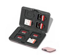 Jaimela 16 Scomparti Custodia per Schede di Memoria, 8 Schede SD e 8 Schede Micro SD, per Micro SD, SDXC, SDHC, SD, Resistente all'Acqua, Antiurto (Rosa)