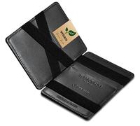 Jaimie Jacobs Flap Boy Slim Vegan Magic Wallet senza tasca per le monete protezione RFID integrata (Nero)