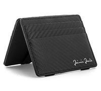 Jaimie Jacobs Portafoglio Magico, Magic Wallet Flap Boy Slim - l'Originale - Protezione RFID, Portafoglio Uomo Piccolo, Porta Carte di Credito Ragazzo, Porta Tessere Slim (Carbonino)