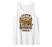 Jaipur India, Divertente Tigre siberiana Colorata e Tempio Ornato Canotta