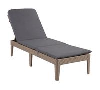 Jaipur Sun Lounger sdraio da giardino regolabile con cuscino 187x58 cm cappuccio