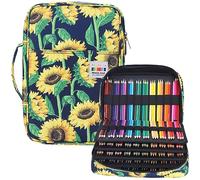 JAKAGO Astuccio impermeabile per 304 matite colorate, cancelleria, artisti, pennelli, fineliner, evidenziatore, regalo studenti d'arte, girasole