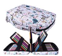 JAKAGO Astuccio per matite da disegno,astucci di grande capacità per contenere 220 matite colorate,borsa per cancelleria impermeabile per pittura portatile,ottimo regalo per studenti artisti (Forest)