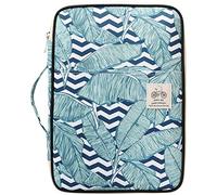 JAKAGO Cartella portadocumenti A4 con cerniera,cartelle portadocumenti da viaggio con numerosi vani,leggera ottima la maniglia per portarla con sé (Banana leaf)