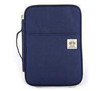 JAKAGO Cartella portadocumenti A4 con cerniera,cartelle portadocumenti da viaggio con numerosi vani,leggera ottima la maniglia per portarla con sé (Blu)